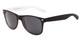 Angle of Reserve #9520 in Black/White Frame with Grey Lenses, Women's and Men's Retro Square Sunglasses