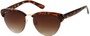 Angle of SW Retro Style #3077 in Brown Tortoise/Gold Frame with Amber Lenses, Women's and Men's  