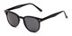 Angle of Nash in Black Frame with Grey Lenses, Women's and Men's Round Sunglasses