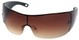 Angle of SW Shield Style #1189 in Black and Bronze Frame, Women's and Men's  