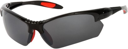 Angle of SW Sport Style #9705 in Black and Red Frame, Women's and Men's  