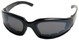 Angle of SW Padded Style #9889 in Glossy Black Frame with Smoke Lenses, Women's and Men's  