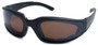 Angle of SW Padded Style #9889 in Matte Black with Amber Lenses, Women's and Men's  