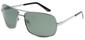 Angle of SW Polarized Aviator Style #515 in Silver Frame with Green Lenses, Women's and Men's  