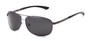 Angle of Archer #8309 in Glossy Grey Frame with Grey Lenses, Men's Aviator Sunglasses