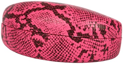 Angle of Extra Large Python Print Case #686 in Hot Pink Python, Women's and Men's  