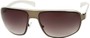 Angle of SW Large Aviator Style #1170 in Grey/White Frame with Smoke Lenses, Women's and Men's  