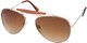 Angle of Atlantic #9819 in Gold and Brown Frame with Amber Lenses, Women's and Men's Aviator Sunglasses