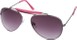 Angle of Atlantic #9819 in Grey and Pink Frame with Smoke Lenses, Women's and Men's Aviator Sunglasses
