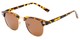 Angle of Bluegrass #2020 in Tortoise/Gold Frame with Amber Lenses, Women's and Men's Browline Sunglasses