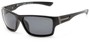 Angle of Bolt #6923 in Matte Black Frame with Smoke Lenses, Women's and Men's Sport & Wrap-Around Sunglasses