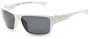 Angle of Bolt #6923 in Glossy White Frame with Smoke Lenses, Women's and Men's Sport & Wrap-Around Sunglasses