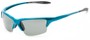 Angle of Moscow #8513 in Glossy Blue Frame with Smoke Lenses, Women's and Men's Sport & Wrap-Around Sunglasses