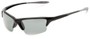 Angle of Moscow #8513 in Flat Black Frame with Smoke Lenses, Women's and Men's Sport & Wrap-Around Sunglasses