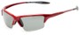 Angle of Moscow #8513 in Glossy Red Frame with Smoke Lenses, Women's and Men's Sport & Wrap-Around Sunglasses