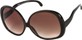 Angle of Cheyenne #9877 in Black Frame with Smoke Lenses, Women's Round Sunglasses
