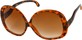 Angle of Cheyenne #9877 in Light Tortoise Frame with Amber Lenses, Women's Round Sunglasses
