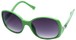 Angle of SW Oversized Style #408 in Green and Silver Frame, Women's and Men's  