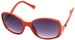 Angle of SW Oversized Style #408 in Orange and Silver Frame, Women's and Men's  