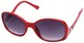 Angle of SW Oversized Style #408 in Red and Silver Frame, Women's and Men's  