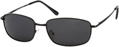 Angle of Excursion #5302 in Matte Black Frame with Dark Smoke Lenses, Women's and Men's Retro Square Sunglasses