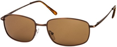 Angle of Excursion #5302 in Bronze Frame with Dark Amber Lenses, Women's and Men's Retro Square Sunglasses