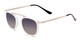 Angle of Rosco #8248 in White Frame with Smoke Lenses, Women's and Men's Round Sunglasses
