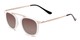 Angle of Rosco #8248 in White Frame with Amber Lenses, Women's and Men's Round Sunglasses
