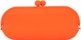 Angle of Large Neon Jelly Sunglasses Case #14 in Neon Orange, Women's and Men's  