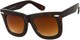 Angle of SW Oversized Retro Style #1877 in Brown Tortoise Frame with Amber Lenses, Women's and Men's  