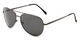 Angle of Expedition #1585 in Grey Frame with Grey Lenses, Women's and Men's Aviator Sunglasses