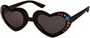 Angle of SW Kid's Heart Style #1477 in Black Frame with Smoke Lenses, Women's and Men's  
