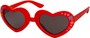 Angle of SW Kid's Heart Style #1477 in Red Frame with Smoke Lenses, Women's and Men's  