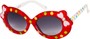 Angle of SW Kid's Polka Dot Bow Style #9935 in Red Frame, Women's and Men's  