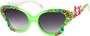 Angle of SW Kid's Floral Butterfly Style #5500 in Green Frame, Women's and Men's  