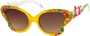 Angle of SW Kid's Floral Butterfly Style #5500 in Yellow Frame, Women's and Men's  