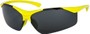 Angle of SW Kid's Sport Style #9412 in Yellow Frame with Smoke Mirrored Lenses, Women's and Men's  