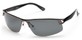 Angle of Transient #1369 in Grey Frame with Smoke Lenses, Men's Sport & Wrap-Around Sunglasses