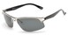 Angle of Transient #1369 in Silver Frame with Smoke Lenses, Men's Sport & Wrap-Around Sunglasses
