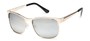 Angle of SW Metal Style #1247 in Silver Frame with Silver Mirrored Lenses, Women's and Men's  