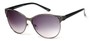 Angle of Kiwi #3620 in Grey/Black Frame with Smoke Lenses, Women's Cat Eye Sunglasses