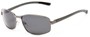 Angle of Limestone #1444 in Grey Frame with Grey Lenses, Men's Square Sunglasses