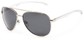 Angle of Spearhead #5050 in Silver Frame with Smoke Lenses, Women's and Men's Aviator Sunglasses