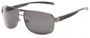 Angle of Argo #1466 in Grey Frame with Grey Lenses, Men's Aviator Sunglasses
