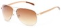 Angle of Bridgeport #1314 in Gold Frame with Amber Lenses, Women's and Men's Aviator Sunglasses
