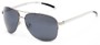 Angle of Bridgeport #1314 in Silver Frame with Grey Lenses, Women's and Men's Aviator Sunglasses