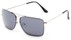 Angle of Bridger #1507 in Silver Frame with Smoke Lenses, Women's and Men's Aviator Sunglasses