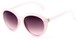 Angle of Pickwick #1663 in Pale Pink Frame with Rose Lenses, Women's Cat Eye Sunglasses