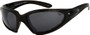 Angle of Whitewater #4230 in Black Frame with Smoke Lenses, Women's and Men's Sport & Wrap-Around Sunglasses