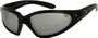 Angle of Whitewater #4230 in Black Frame with Silver Mirrored Lenses, Women's and Men's Sport & Wrap-Around Sunglasses